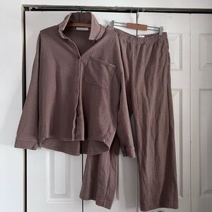 OAK + FORT Oversized Taupe Lounge Set size S (fits like M)